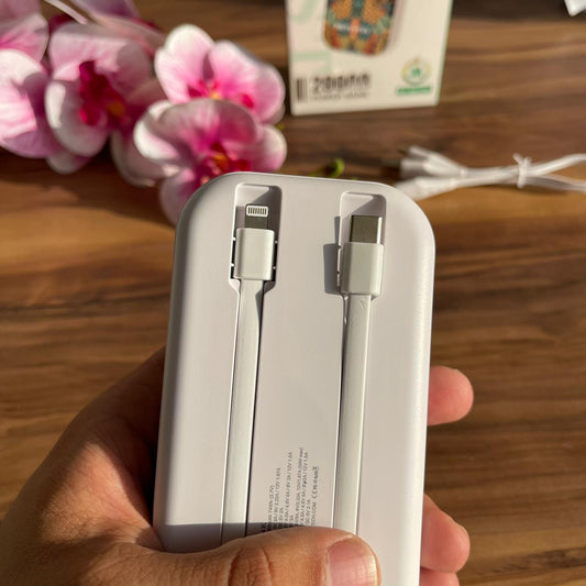 20000mAh Bank 6-Port Power Bank مع الكابلات المدمجة ، شاشة LED
