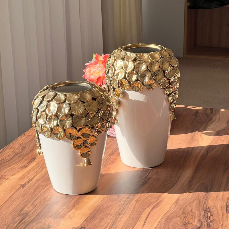 Golden Floral Luxury Decorative Vase