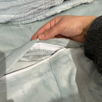 طقم مفروشات فاخر من القطيفة مكون من 4 قطع - ناعم ومريح