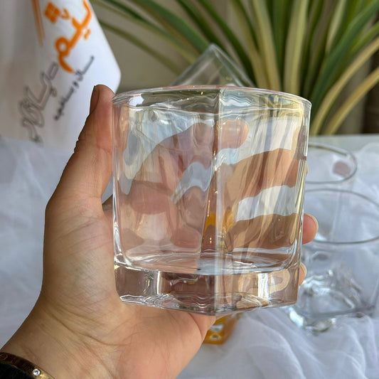 مجموعة الأواني الزجاجية الشفافة الحديثة البسيطة