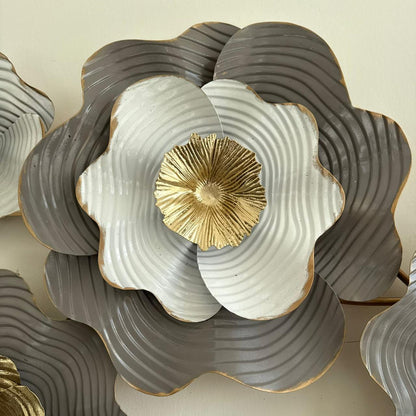 Floral Three-Dimensional Metal Wall Decoration
