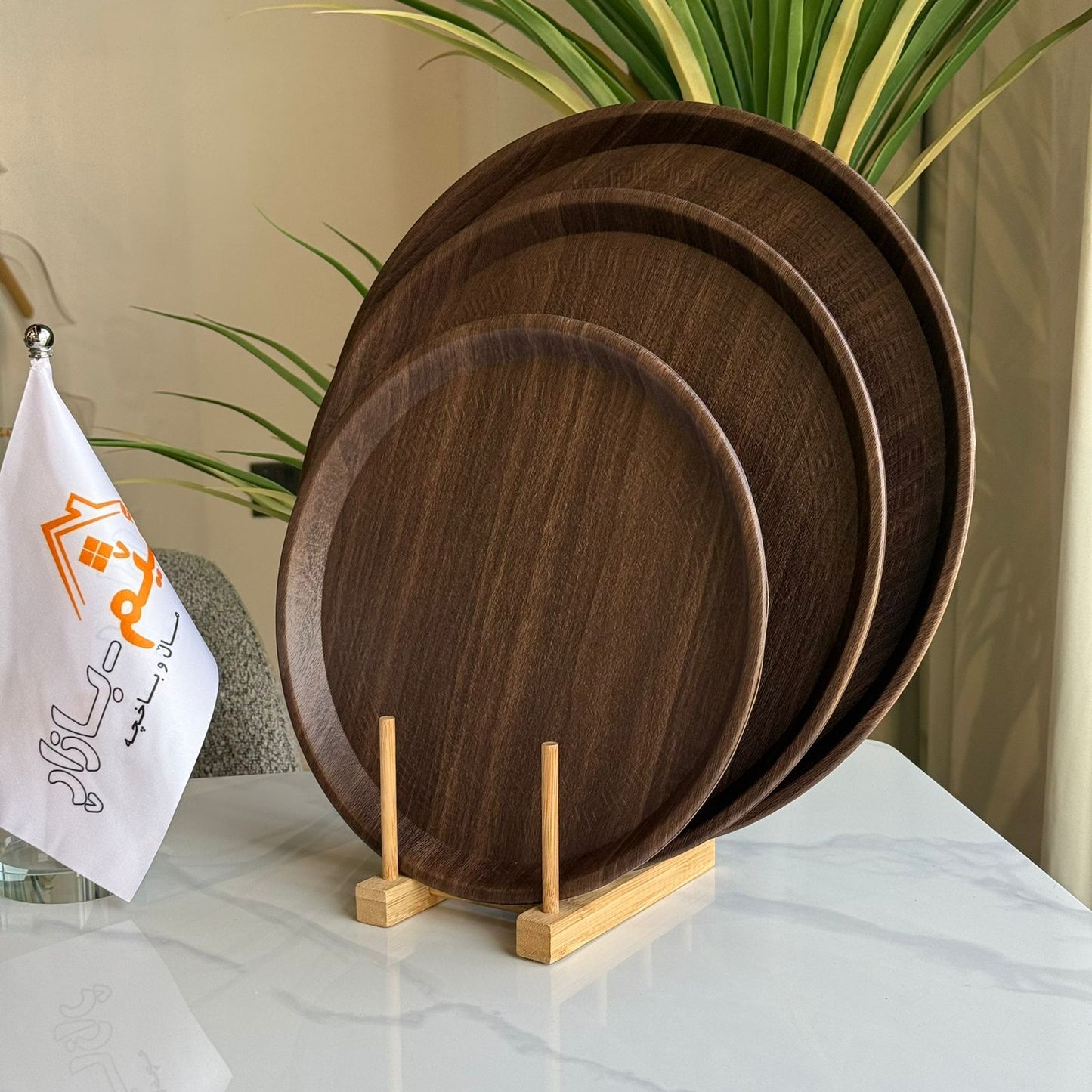 Modern & Classic Round Serving Trays - Set Of 3