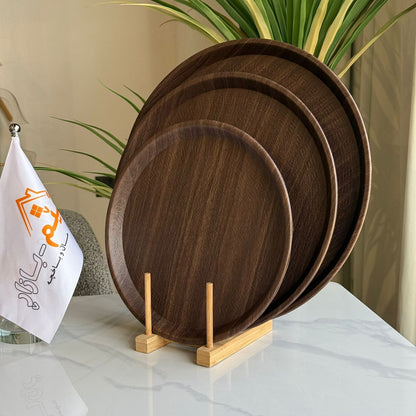 Modern & Classic Round Serving Trays - Set Of 3