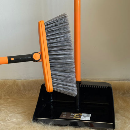 Rotating Broom & Long-Handle Dustpan Set