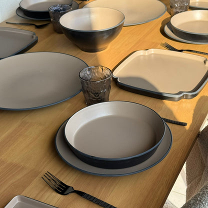 Modern Minimalist Melamine Dinnerware Plate Set