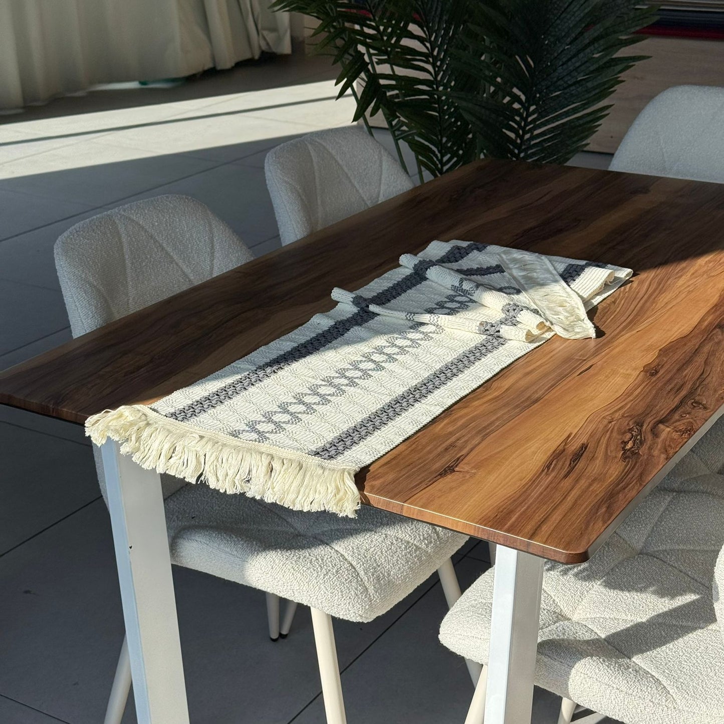 30 × 180 سم ڕاکەری مێزی سروشتی تواوە