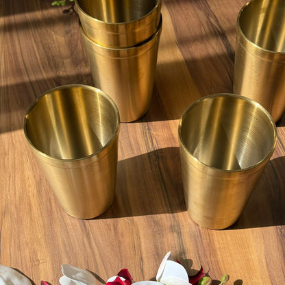 Vintage Luxe Gold Stainless Steel Drinking Glass