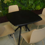 Modern Chair & Durable Square Table Outdoor Furniture Set