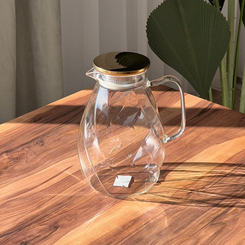 2L Transparent Glass Water/Juice Pitcher