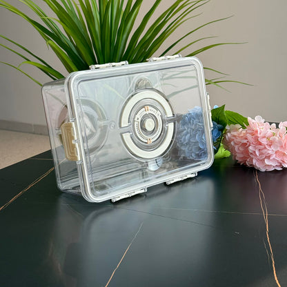 4-Piece Clear Airtight Food Storage Container Set - With Date Dial