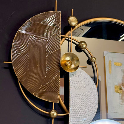 Round Cluster Metal Wall Decor & Mirror
