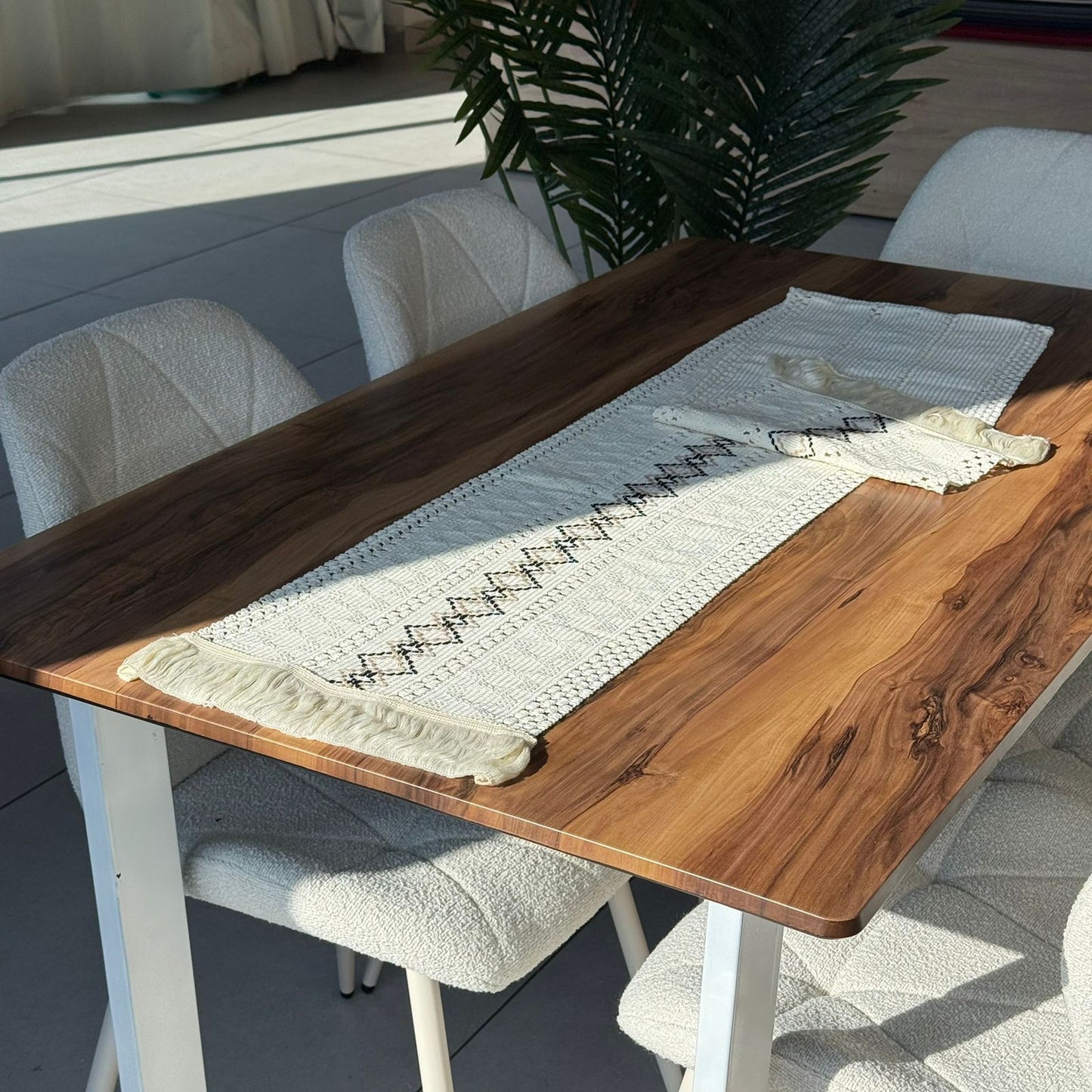 30 × 180 سم ڕاکەری مێزی سروشتی تواوە