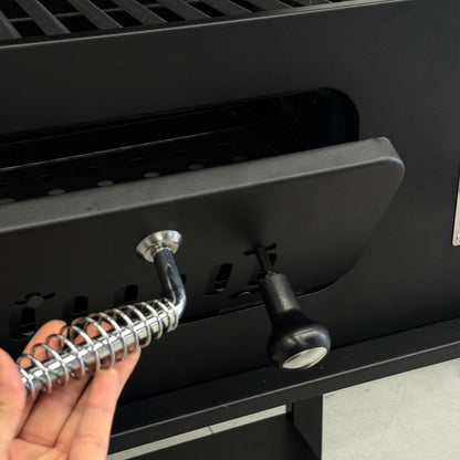 Portable Barbecue Grill with Side & Storage Shelves