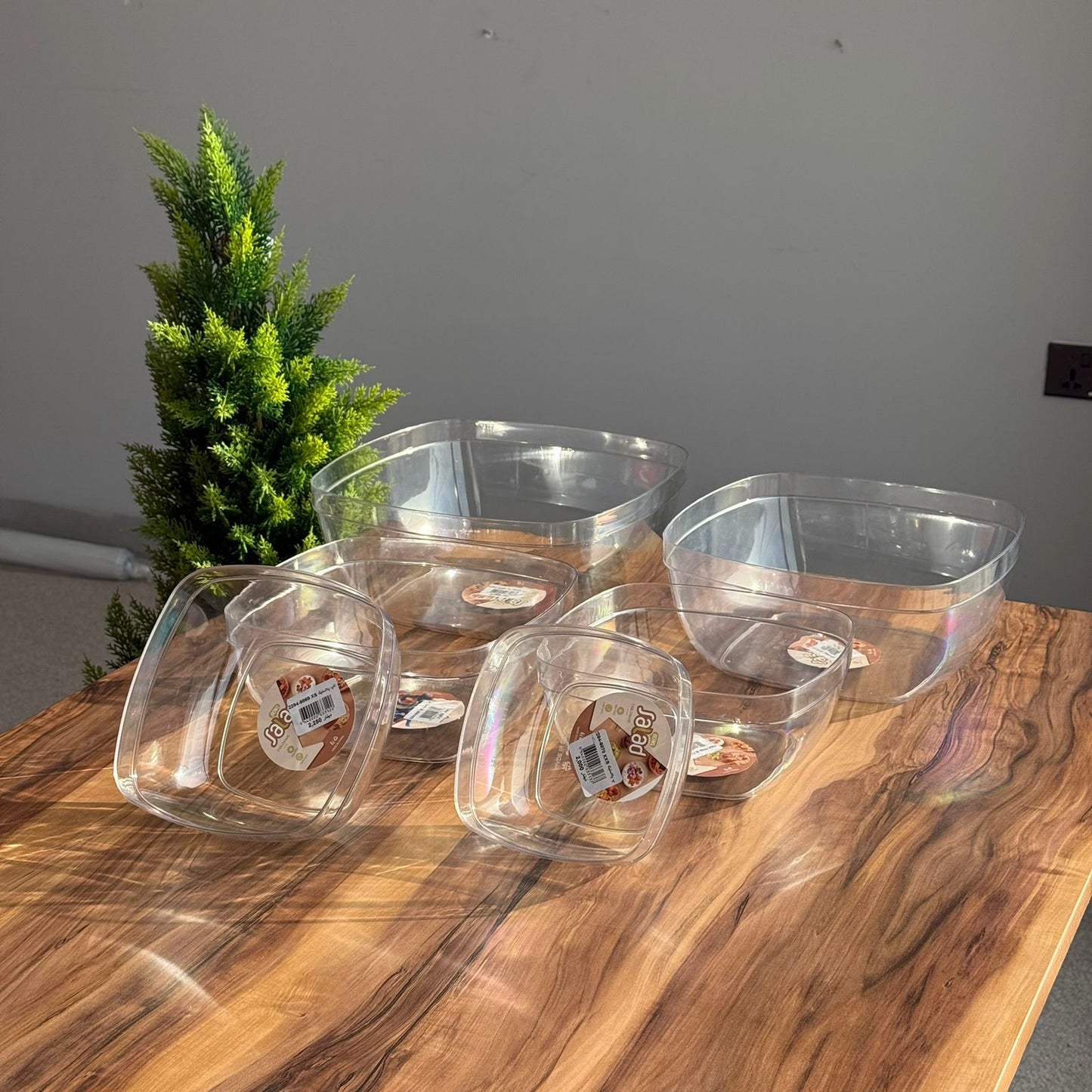 Clear Multi-Size Serving & Storage Bowls