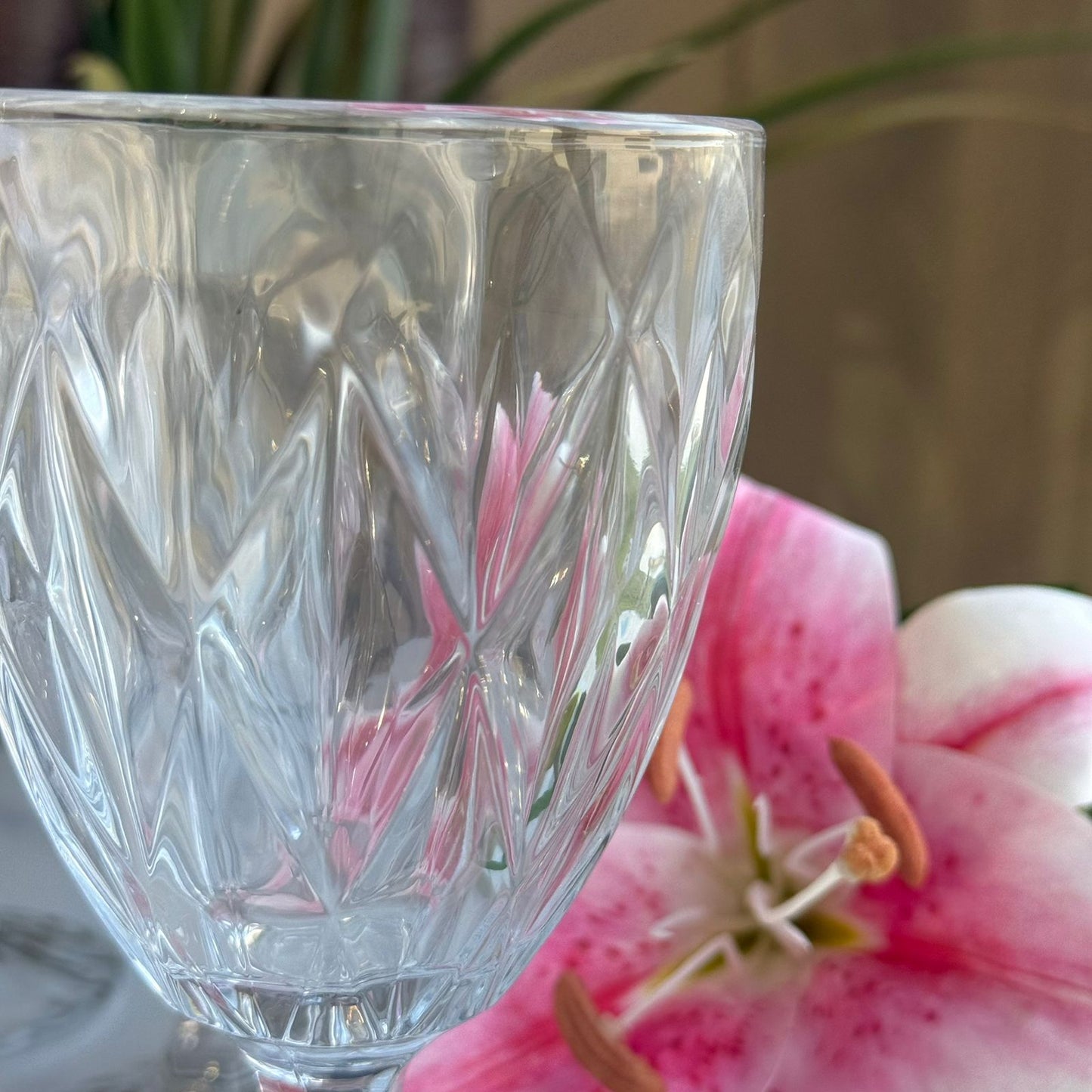 سێتی پەرداخی کلاسیکی شووشەی ڕوون