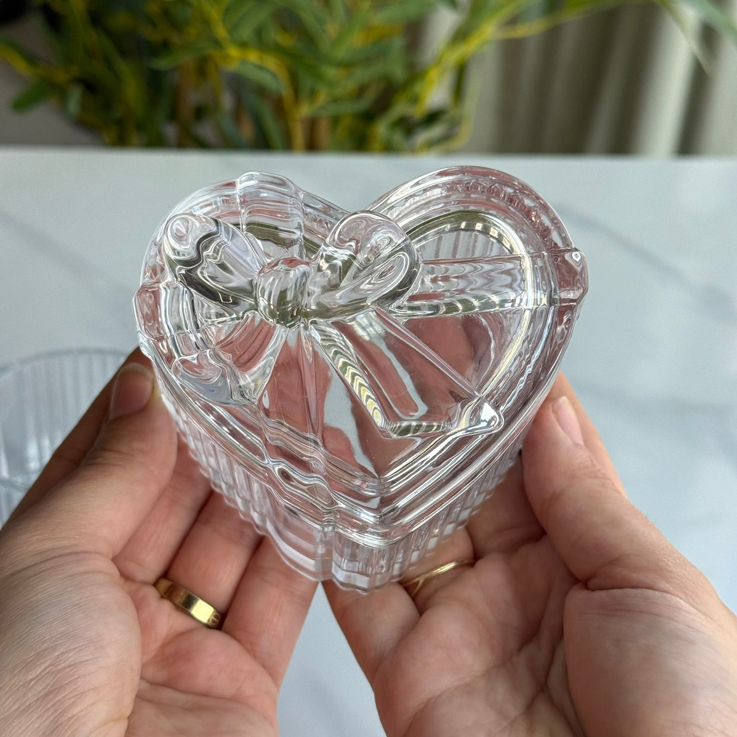 Luxury Glass Table Accessory Box with Lid