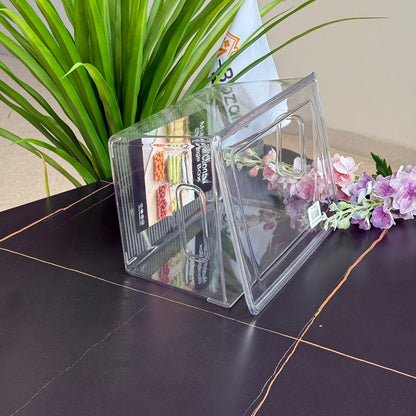 سندوقی هەڵگرتنی ئەکریلیکی ڕوون بە سەرەوە