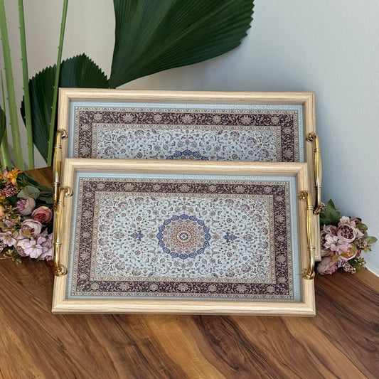 نمط السجاد الكلاسيكي يقدم صينية