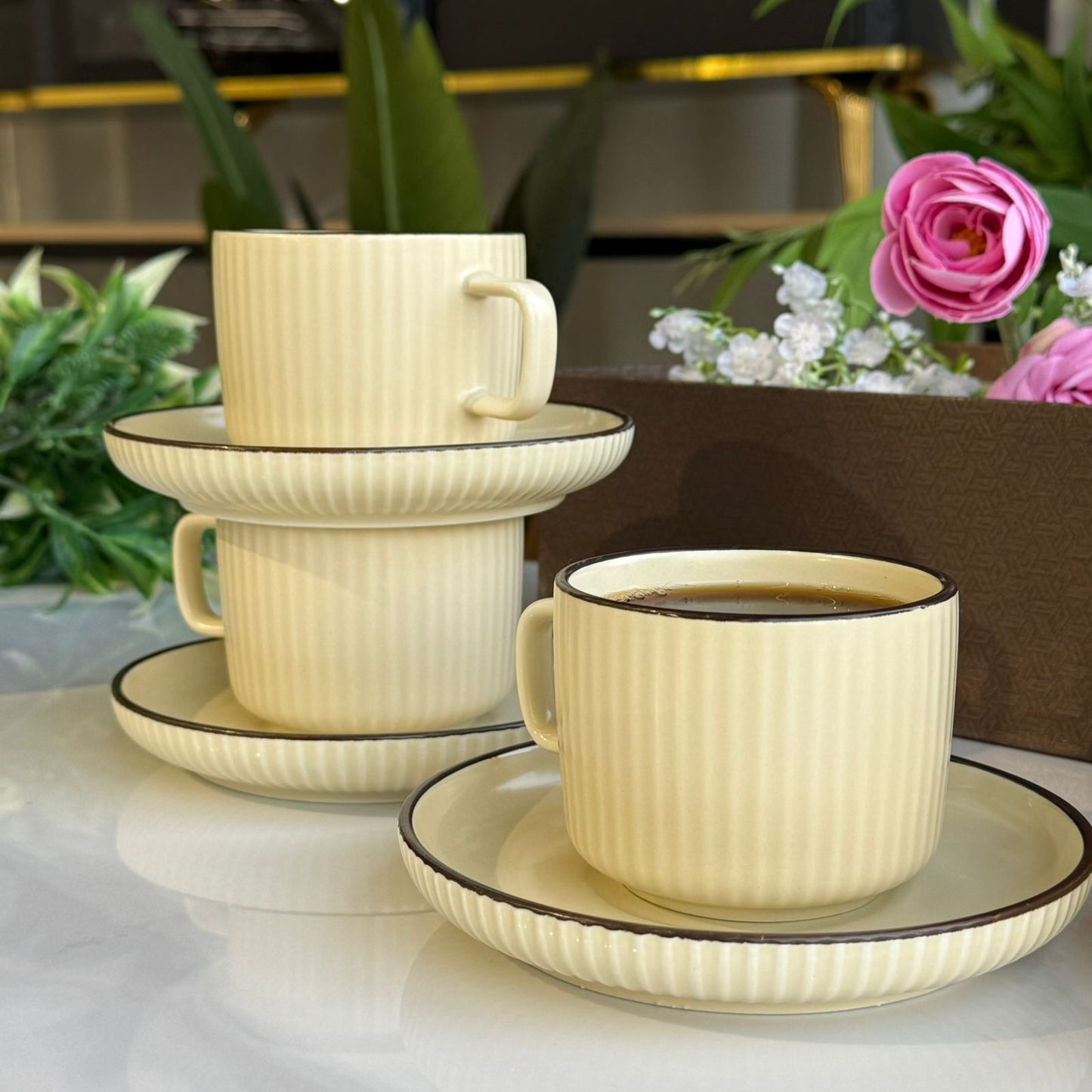 کوپ و دەفری قاوە سیرامیکی مۆدێرن – سێتی ٦