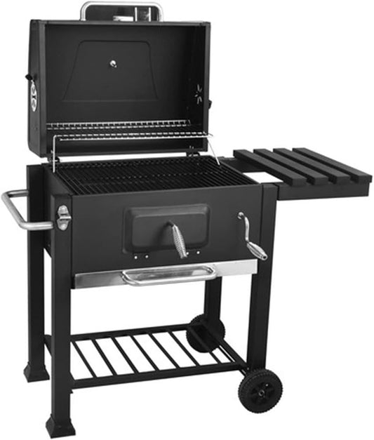 Barbecue Grill with Side & Storage Shelves