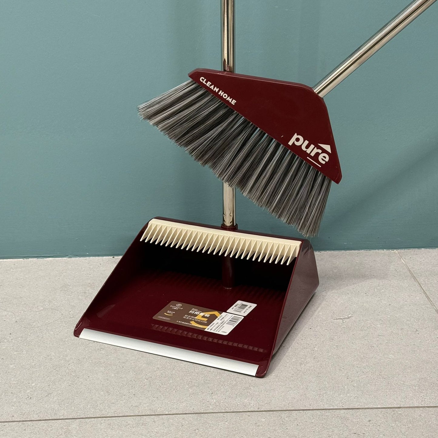 Broom & Long-Handle Dustpan Set