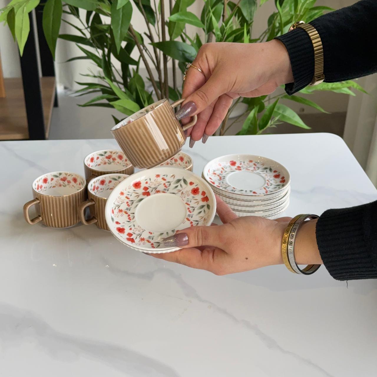 Elegance Design کوپ و سێتی دەفری قاوە