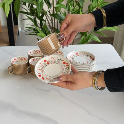 Elegance Design کوپ و سێتی دەفری قاوە