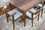 طاولة دايمون مع كراسي ديلان-خشب زان طبيعي