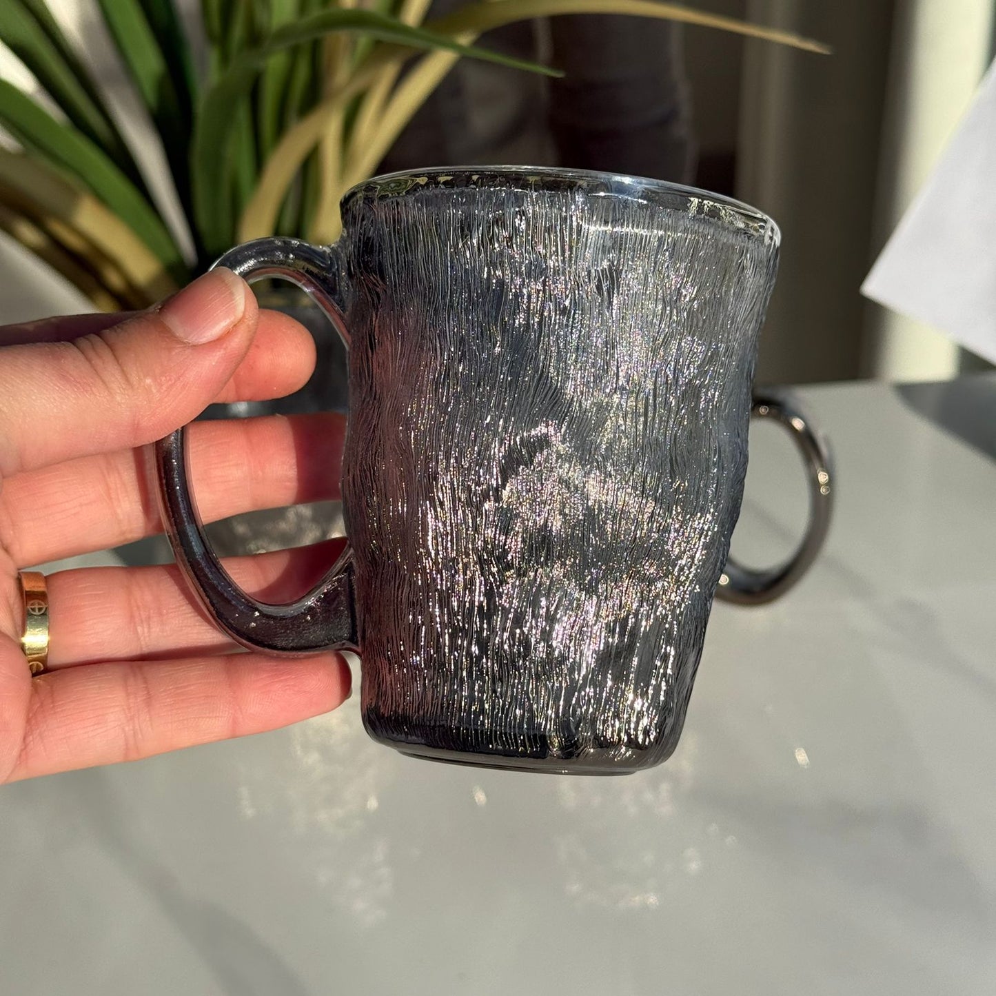 فناجين شاي زجاجية عصرية فاخرة - طقم من 3 قطع