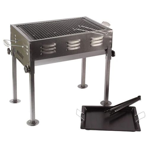 Rectangular Charcoal Barbecue Grill with Legs