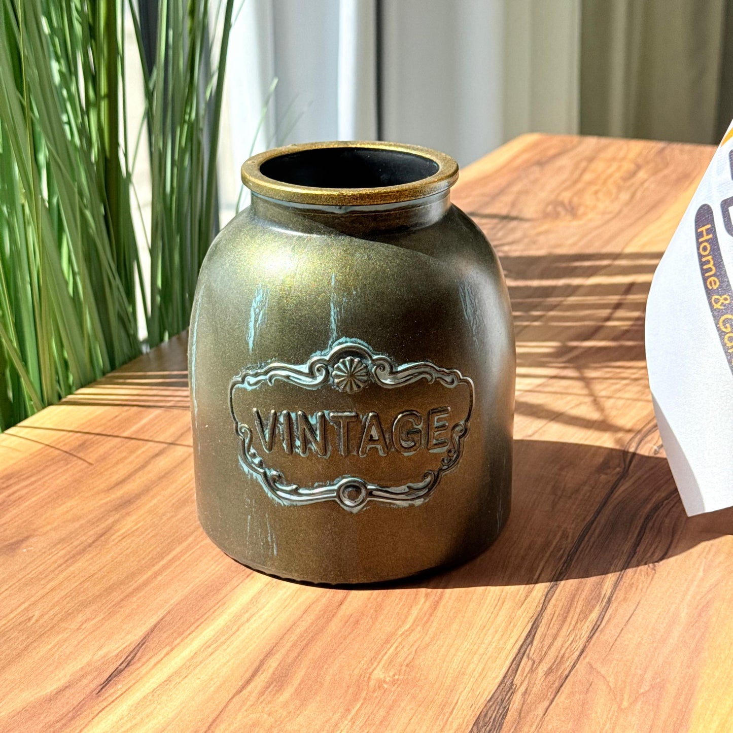 Vintage-Style Vase With Embossed Detail