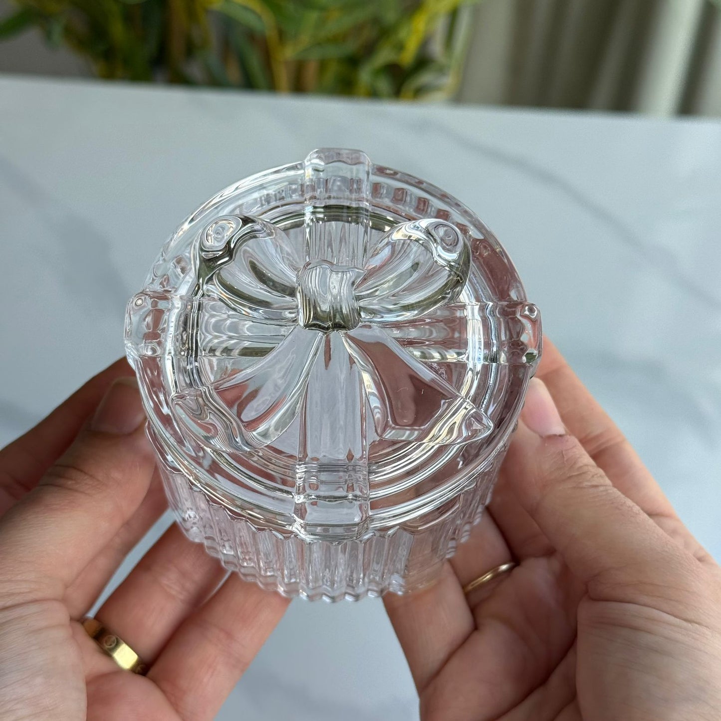 Luxury Glass Table Accessory Box with Lid