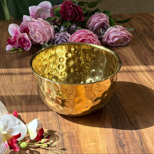 Golden Aura Hammered Bowl