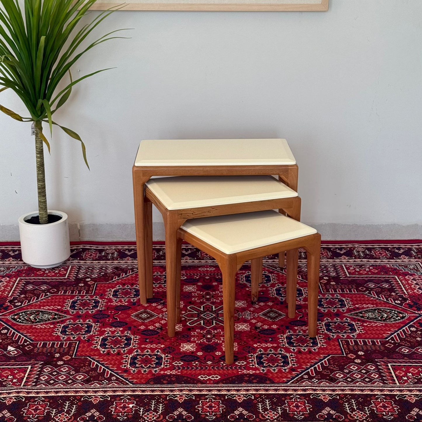 Luca - Modern Durable Table Set - Beige & Grey