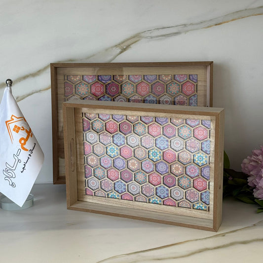 Luxury Wooden Serving Tray Set