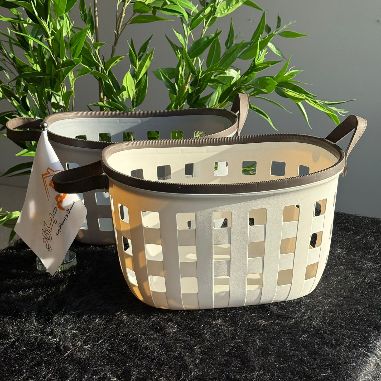 سلال تخزين متينة متعددة الأغراض بمقابض