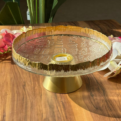 پایەی شیرینی شووشەی ڕوون و شاد