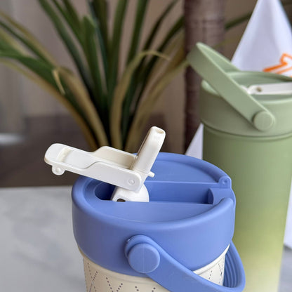 تامبلەری پۆڵایەکی ستانلێسی دوو دیواری مۆدێرن بە قاپێکی پەڕۆ – کۆپێکی گەورەی گەشتیاری