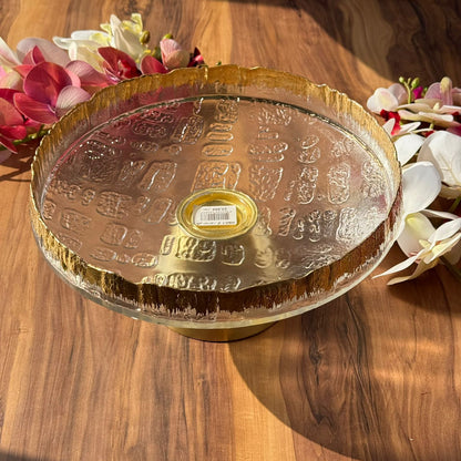 پایەی شیرینی شووشەی ڕوون و شاد