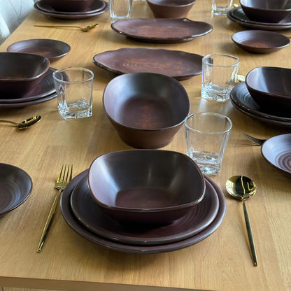 طقم أطباق عشاء أنيق وعصري من الميلامين