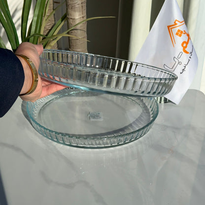 Modern Round Oven-Safe Glass Serving Dish Set