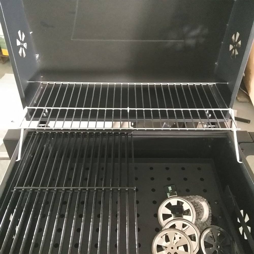 Barbecue Grill with Side & Storage Shelves