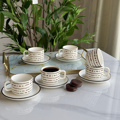 Modern Coffee Cup & Saucer Set