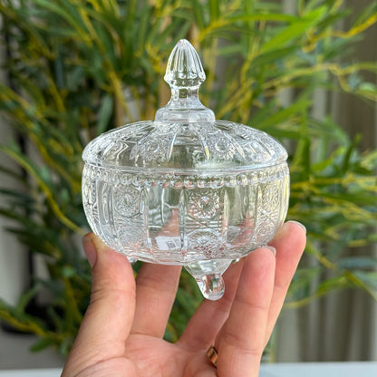 Decorative Crystal Glass Jar