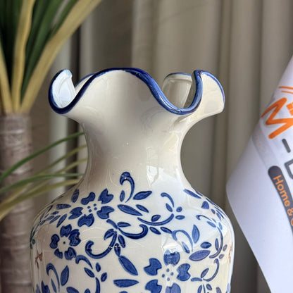 مزهرية زهرية زرقاء كلاسيكية كلاسيكية