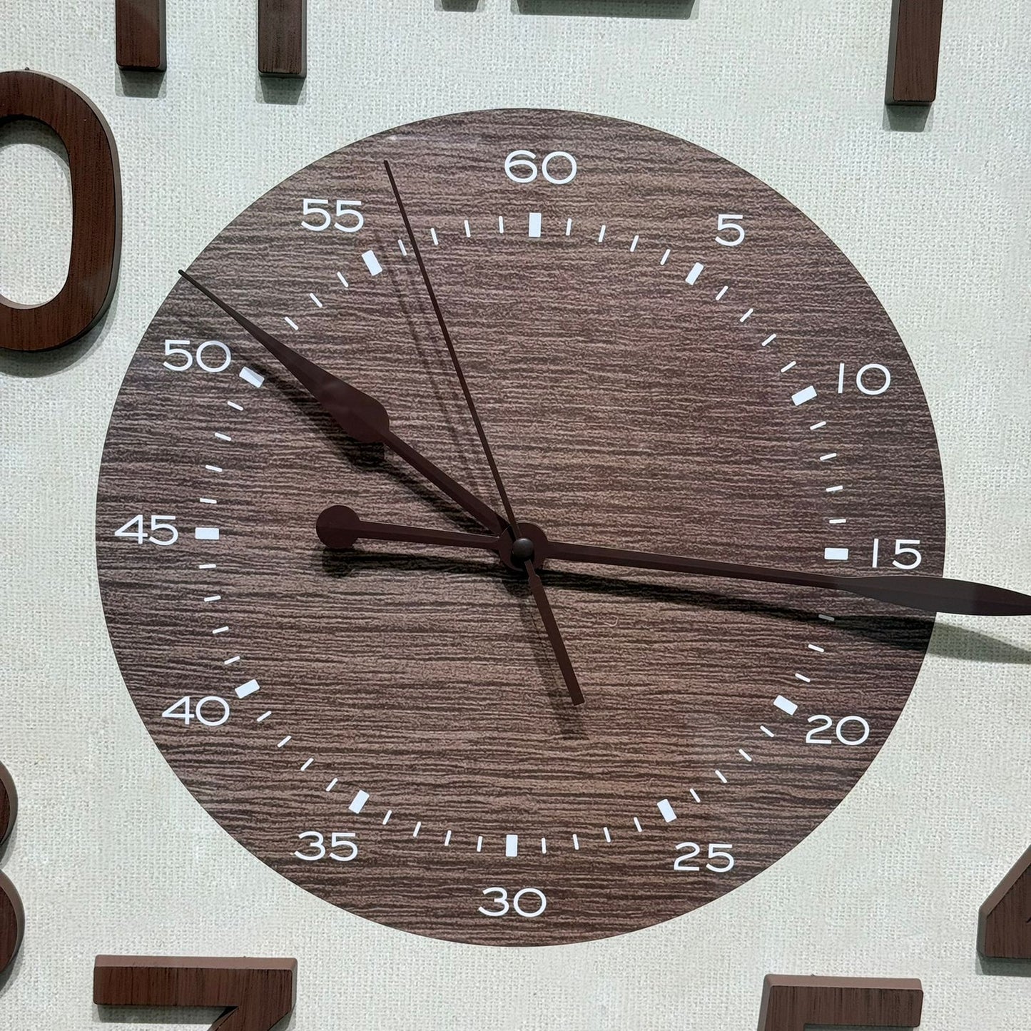 Round Wall Clock with Dual Dial Design