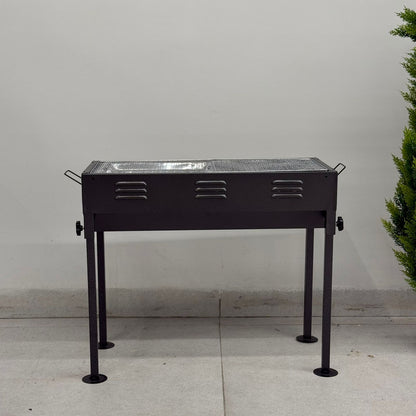 Rectangular Charcoal Barbecue Grill with Legs