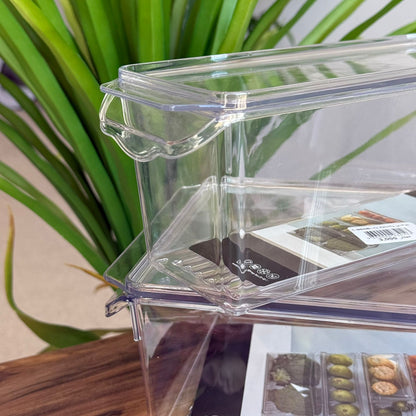 2-Sized Acrylic Storage Boxes With Lids