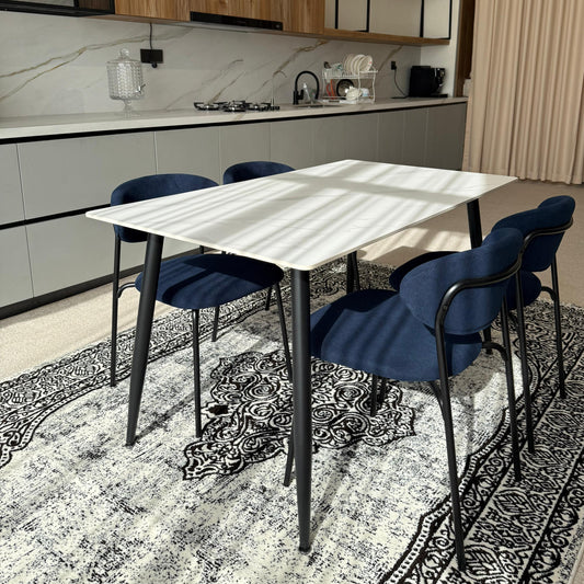 Dany Table و Luca Chairs - مجموعة الطعام الحديثة