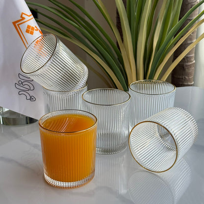 سێت پەرداخی شووشەی مۆدێرن و شیک